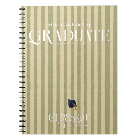 Graduation Advice & Message Notebook Notizblock (Vorderseite)