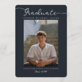 Graduation Announcement and Invitation with Photo Einladung (Vorderseite)