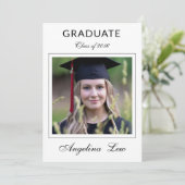 Graduation Announcement Card Template Ankündigung (Stehend Vorderseite)