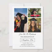 Graduation Announcement Card Template Ankündigung (Rückseite)