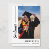 Graduation Announcement Card Template Ankündigung (Vorderseite)