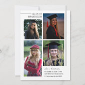 Graduation Announcement Card Template Ankündigung (Rückseite)