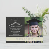Graduation Announcement Card Template Ankündigung (Stehend Vorderseite)