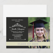 Graduation Announcement Card Template Ankündigung (Vorne/Hinten)
