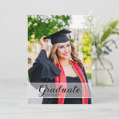 Graduation Announcement Card Template Ankündigung (Stehend Vorderseite)