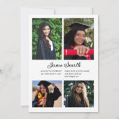 Graduation Announcement Card Template Ankündigung (Rückseite)