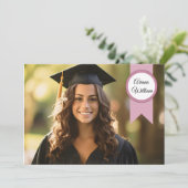 Graduation Announcement Card Template Ankündigung (Stehend Vorderseite)