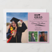Graduation Announcement Card Template Ankündigung (Rückseite)
