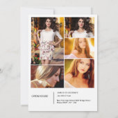 Graduation Announcement Card Template Einladung (Rückseite)