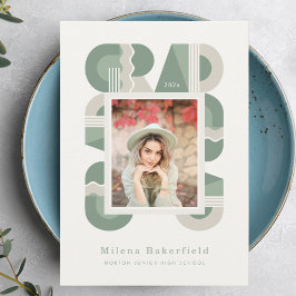 Graduation announcement class of 2026 sage green ankündigung