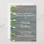 Graduation Announcement College, Rustic Card Karte (Vorderseite)