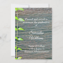 Graduation Announcement College, Rustic Card Karte