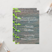 Graduation Announcement College, Rustic Card Karte (Vorderseite/Rückseite Beispiel)