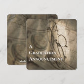 Graduation Announcement Custom Map Invitation Einladung (Vorne/Hinten)