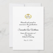 Graduation Announcement for a Nurse - heartline  Karte (Rückseite)