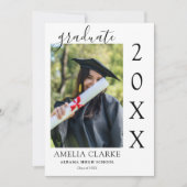 Graduation announcement, graduation invitation einladung (Vorderseite)