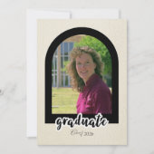 Graduation Announcement High School with Photo Karte (Vorderseite)