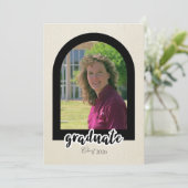 Graduation Announcement High School with Photo Karte (Stehend Vorderseite)