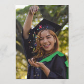 Graduation Announcement Magazine Cover Photo Save The Date (Rückseite)
