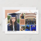 Graduation Announcement Photo Collage Template Ankündigung (Vorderseite)
