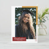 Graduation Announcement Template Ankündigung (Stehend Vorderseite)