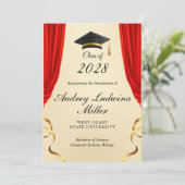 Graduation Announcements No Photo Ankündigung (Stehend Vorderseite)
