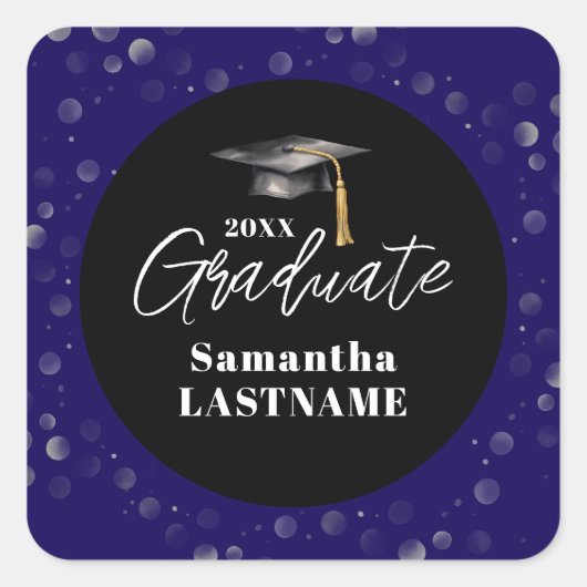 Graduation Any Year Announcement Seal Sticker (Vorderseite)