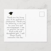 Graduation Arch blue background Thank You postcard Postkarte (Rückseite)