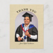Graduation Arch Thank You postcard Postkarte (Vorderseite)