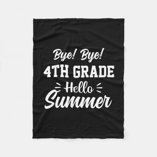 Graduation Art | 4th Grade Hello Summer Fleecedecke (Vorderseite)