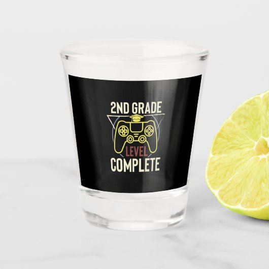 Graduation Art | Second Grade Level Complete Schnapsglas (Vorderseite)