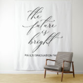 GRADUATION BACKDROP BANNER THE FUTURE IS BRIGHT WANDTEPPICH (Beispiel)