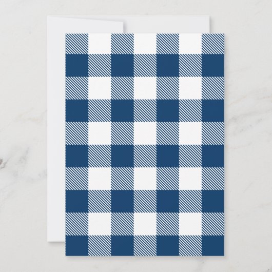 Graduation BBQ Backyard Navy Blue Einladung (Rückseite)