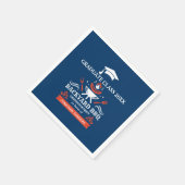 Graduation BBQ Backyard Navy Blue Serviette (Ecke)