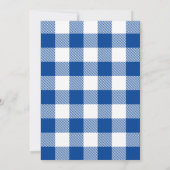 Graduation BBQ Backyard Royal Blue Einladung (Rückseite)