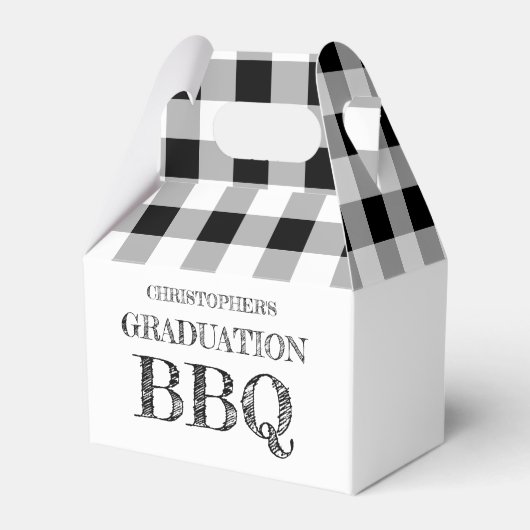 Graduation BBQ Gingham Geschenkschachtel (Vorderseite)