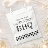 Graduation BBQ Gingham Geschenktütchen (Ausgeschnitten)