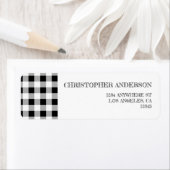 Graduation BBQ Gingham Return Address (Insitu)