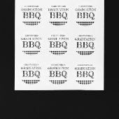 Graduation BBQ Gingham Runder Aufkleber