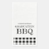 Graduation BBQ Gingham Serviette (Vorderseite)
