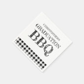 Graduation BBQ Gingham Serviette (Ecke)