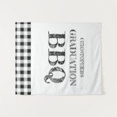 Graduation BBQ Gingham Wandteppich (Vorderseite (Horizontal))