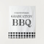 Graduation BBQ Gingham Wandteppich (Vorderseite)