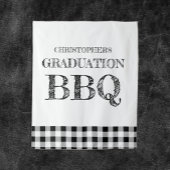 Graduation BBQ Gingham Wandteppich