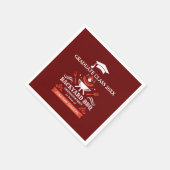 Graduation BBQ Party Backyard Red Background Serviette (Ecke)