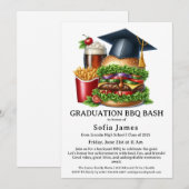 Graduation BBQ Party Invitation | Backyard Cookout Einladung (Vorne/Hinten)
