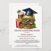 Graduation BBQ Party Invitation | Backyard Cookout Einladung (Vorne/Hinten)