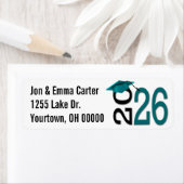 Graduation Black and Teal 2026 School Colors (Insitu)