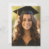 Graduation Black Cap And Tassel Photo Open House Einladung (Rückseite)