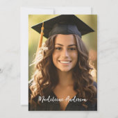 Graduation Black Cap And Tassel Photo Open House  Einladung (Rückseite)